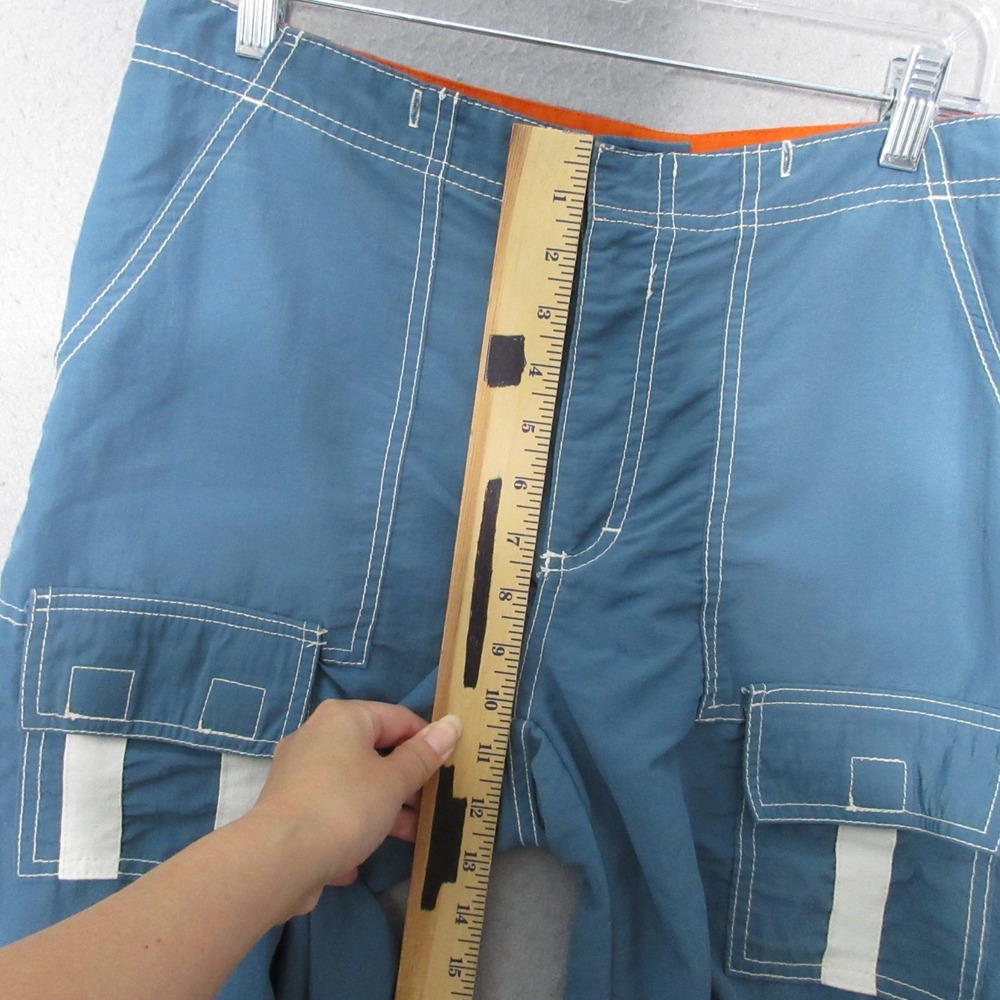 Vintage Mosquito Pants Men Medium Blue Nylon Rave Skate‎ Nylon Y2K 90s  USA Made - Picture 5 of 12